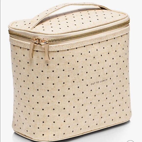 Kate spade out to lunch polka dot lunch tote/cooler/insulated bag - Picture 3 of 6